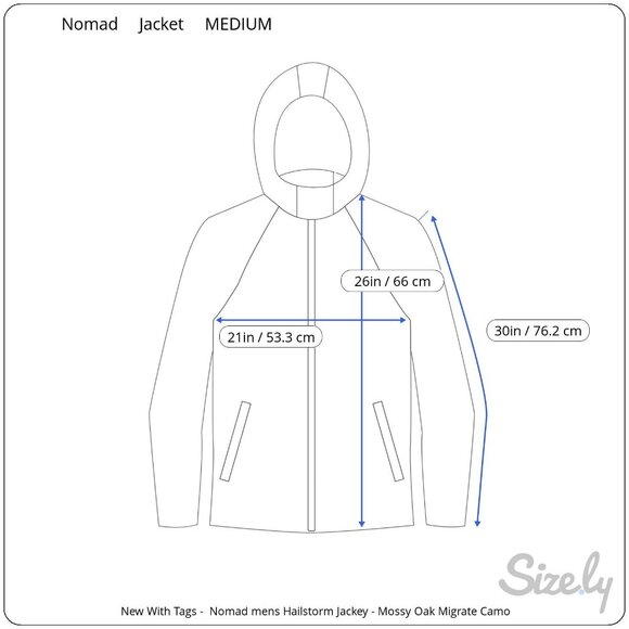 Nomad Hailstorm Hunting Jacket Medium Mossy Oak Camo Waterproof Windproof NEW - Picture 5 of 8